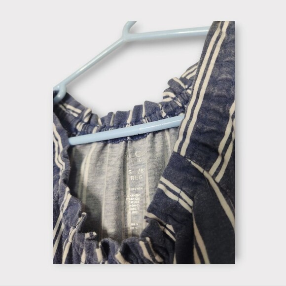 Arizona Jean Company Striped Short Sleeve Jumpsuit S - Picture 2 of 4